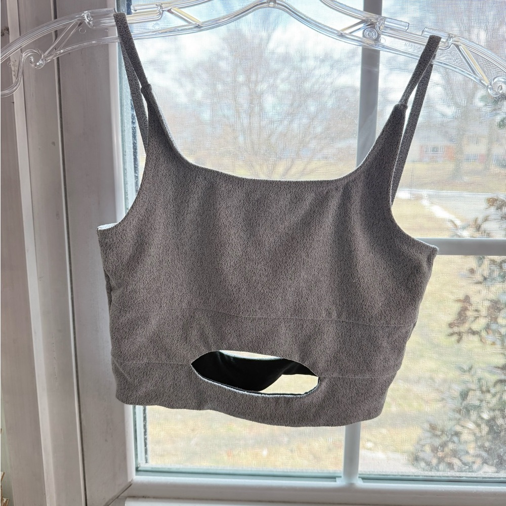 Gray Crop Top